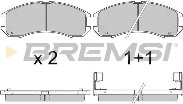 Bremsi BP2423 - Brake Pad Set, disc brake autospares.lv