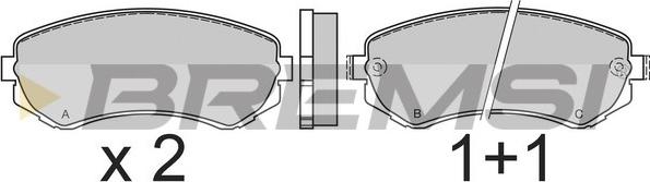 Bremsi BP2473 - Brake Pad Set, disc brake autospares.lv