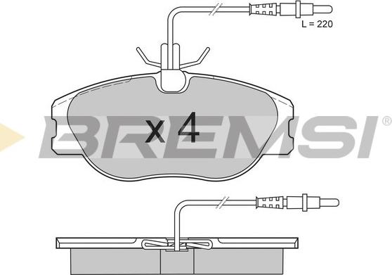 Bremsi BP2598 - Brake Pad Set, disc brake autospares.lv