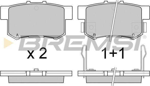 Bremsi BP2544 - Brake Pad Set, disc brake autospares.lv