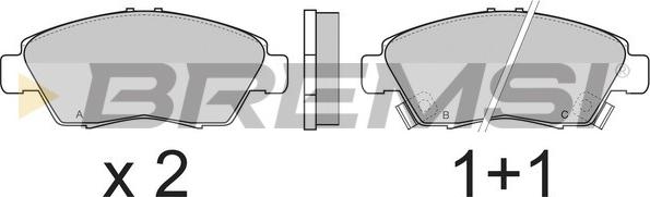 Bremsi BP2546 - Brake Pad Set, disc brake autospares.lv