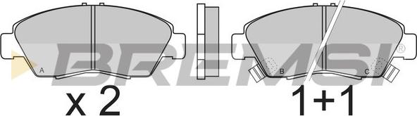 Bremsi BP2547 - Brake Pad Set, disc brake autospares.lv