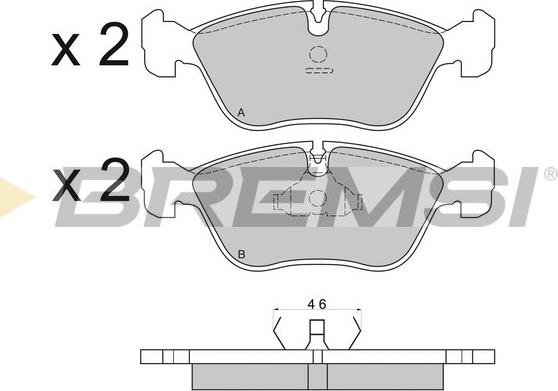 Bremsi BP2559 - Brake Pad Set, disc brake autospares.lv
