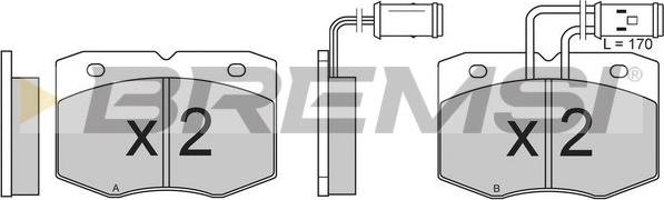 Bremsi BP2556 - Brake Pad Set, disc brake autospares.lv