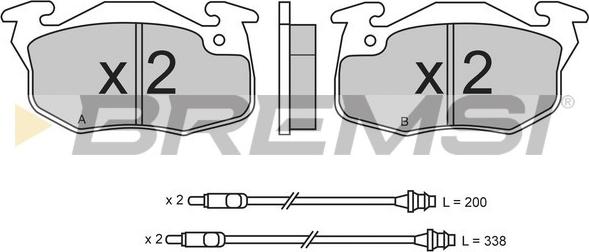 Bremsi BP2550 - Brake Pad Set, disc brake autospares.lv