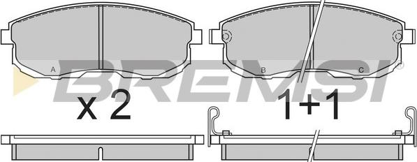 Bremsi BP2569 - Brake Pad Set, disc brake autospares.lv