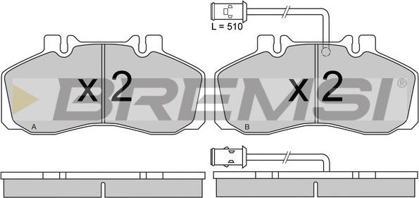 Bremsi BP2568 - Brake Pad Set, disc brake autospares.lv