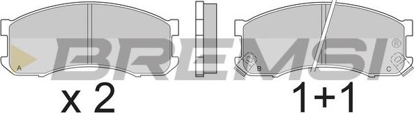 Bremsi BP2504 - Brake Pad Set, disc brake autospares.lv