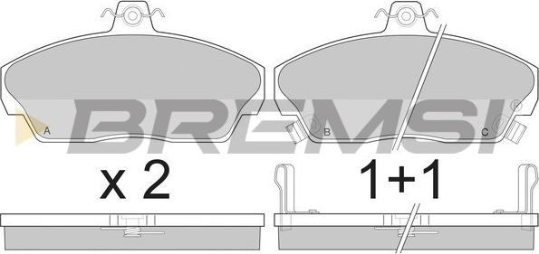 Bremsi BP2502 - Brake Pad Set, disc brake autospares.lv