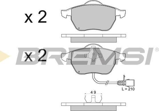 Bremsi BP2516 - Brake Pad Set, disc brake autospares.lv