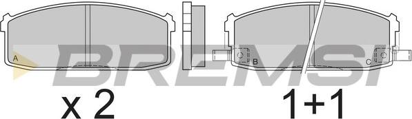 Bremsi BP2510 - Brake Pad Set, disc brake autospares.lv