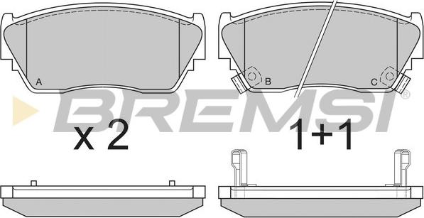 Bremsi BP2511 - Brake Pad Set, disc brake autospares.lv