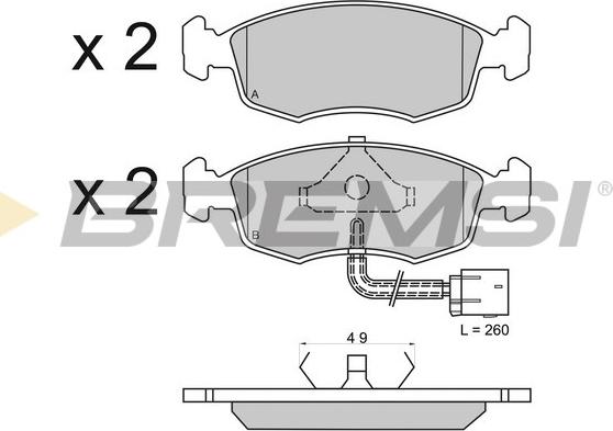 Bremsi BP2583 - Brake Pad Set, disc brake autospares.lv