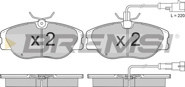 Bremsi BP2587 - Brake Pad Set, disc brake autospares.lv