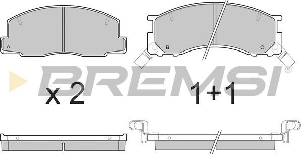 Bremsi BP2539 - Brake Pad Set, disc brake autospares.lv