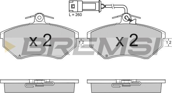 Bremsi BP2533 - Brake Pad Set, disc brake autospares.lv