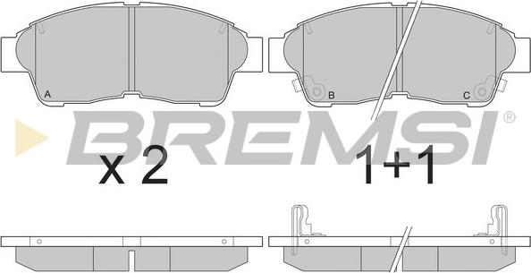 Bremsi BP2526 - Brake Pad Set, disc brake autospares.lv