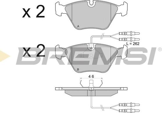 Bremsi BP2523 - Brake Pad Set, disc brake autospares.lv