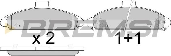 Bremsi BP2579 - Brake Pad Set, disc brake autospares.lv