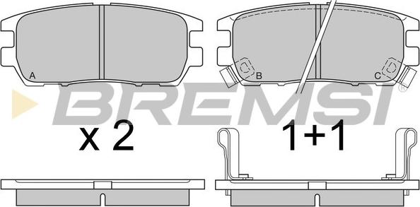 Bremsi BP2574 - Brake Pad Set, disc brake autospares.lv