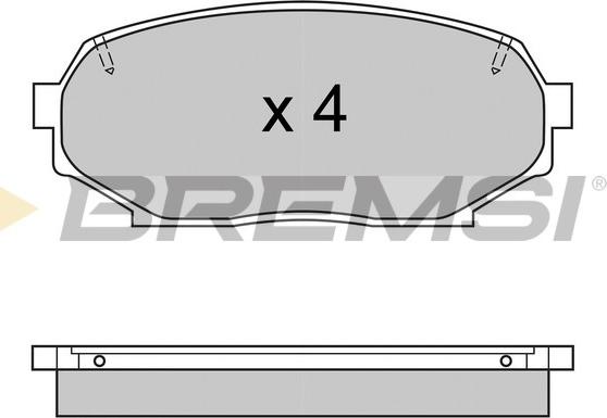 Bremsi BP2571 - Brake Pad Set, disc brake autospares.lv