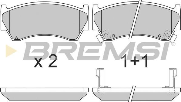 Bremsi BP2691 - Brake Pad Set, disc brake autospares.lv