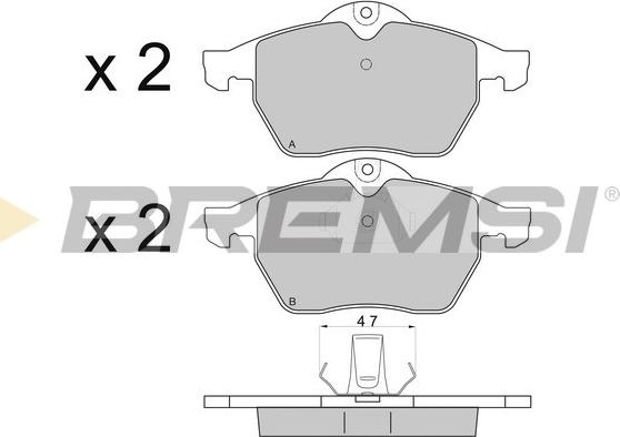 Bremsi BP2692 - Brake Pad Set, disc brake autospares.lv