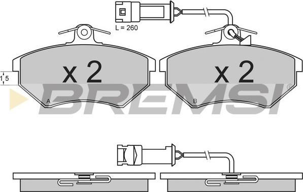 Bremsi BP2643 - Brake Pad Set, disc brake autospares.lv
