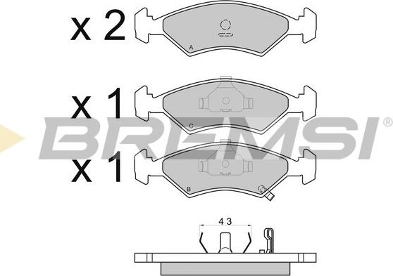 Bremsi BP2647 - Brake Pad Set, disc brake autospares.lv