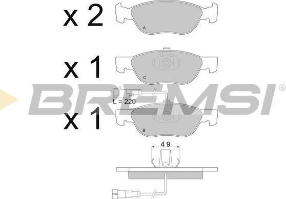 Bremsi BP2667 - Brake Pad Set, disc brake autospares.lv