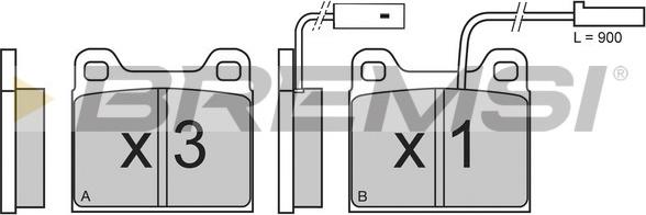 Bremsi BP2606 - Brake Pad Set, disc brake autospares.lv