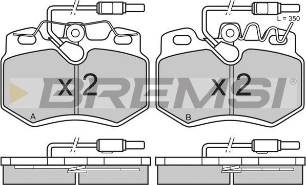 Bremsi BP2603 - Brake Pad Set, disc brake autospares.lv