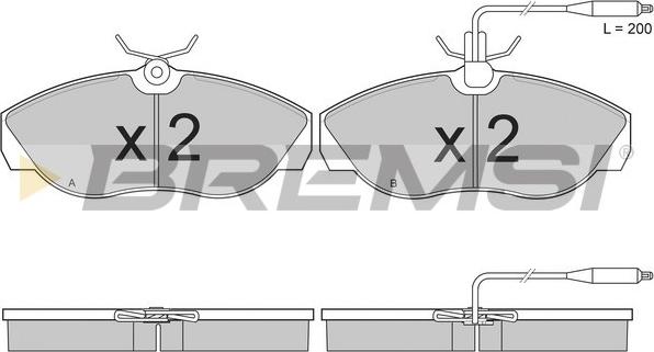 Bremsi BP2614 - Brake Pad Set, disc brake autospares.lv