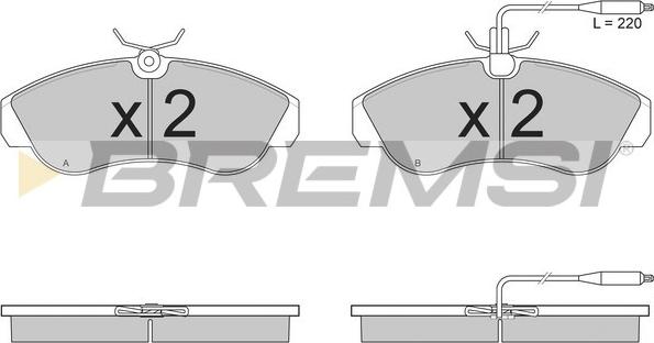 Bremsi BP2615 - Brake Pad Set, disc brake autospares.lv