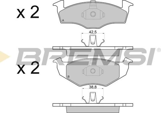 Bremsi BP2682 - Brake Pad Set, disc brake autospares.lv