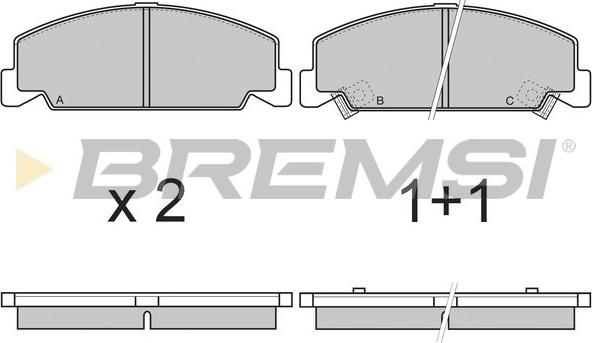 Bremsi BP2634 - Brake Pad Set, disc brake autospares.lv
