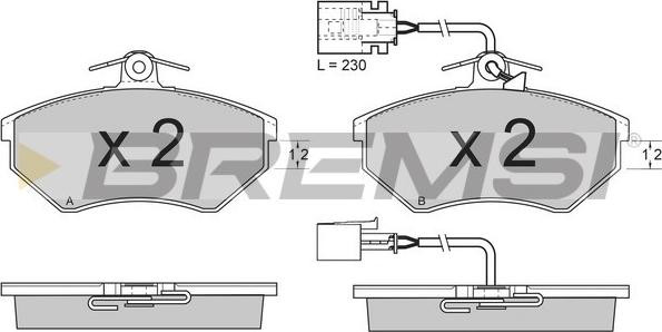 Bremsi BP2638 - Brake Pad Set, disc brake autospares.lv