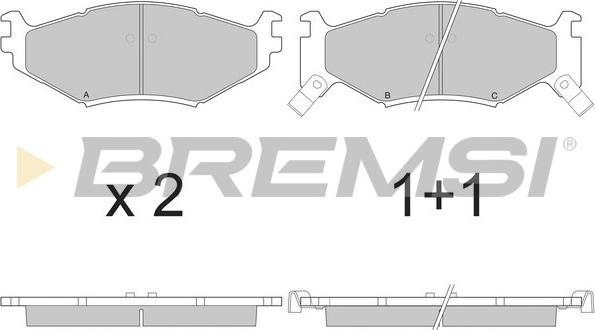 Bremsi BP2629 - Brake Pad Set, disc brake autospares.lv