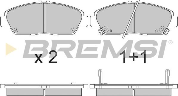 Bremsi BP2621 - Brake Pad Set, disc brake autospares.lv