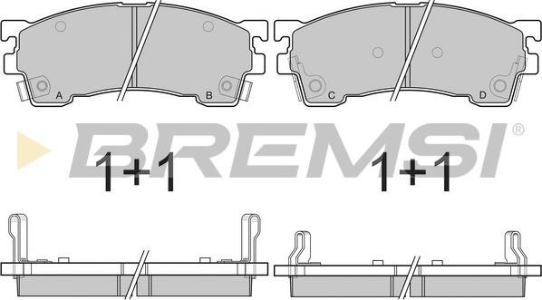 Bremsi BP2622 - Brake Pad Set, disc brake autospares.lv