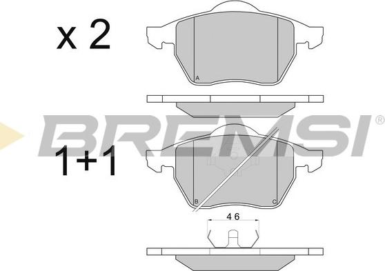 Bremsi BP2679 - Brake Pad Set, disc brake autospares.lv