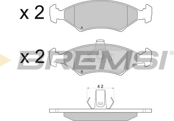 Bremsi BP2675 - Brake Pad Set, disc brake autospares.lv