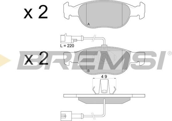 Bremsi BP2676 - Brake Pad Set, disc brake autospares.lv