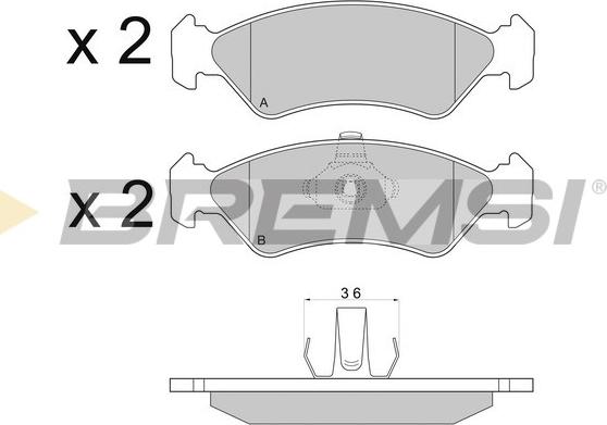 Bremsi BP2671 - Brake Pad Set, disc brake autospares.lv