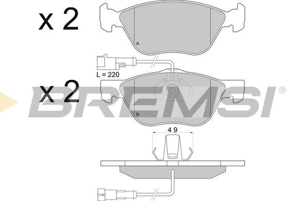 Bremsi BP2673 - Brake Pad Set, disc brake autospares.lv