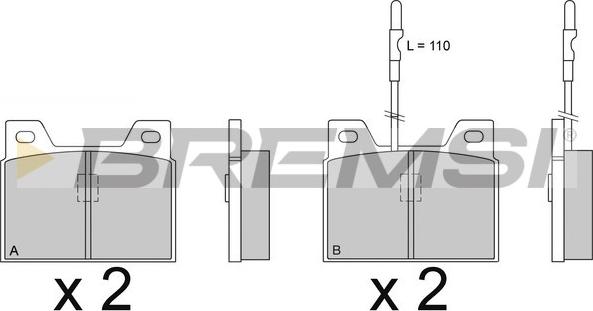 Bremsi BP2066 - Brake Pad Set, disc brake autospares.lv