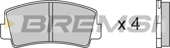 Bremsi BP2075 - Brake Pad Set, disc brake autospares.lv