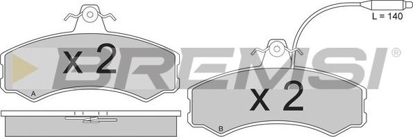 Bremsi BP2196 - Brake Pad Set, disc brake autospares.lv