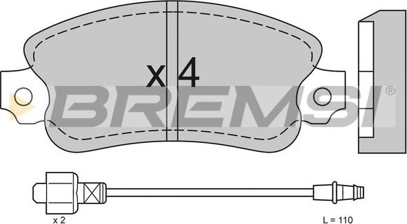 Bremsi BP2127 - Brake Pad Set, disc brake autospares.lv