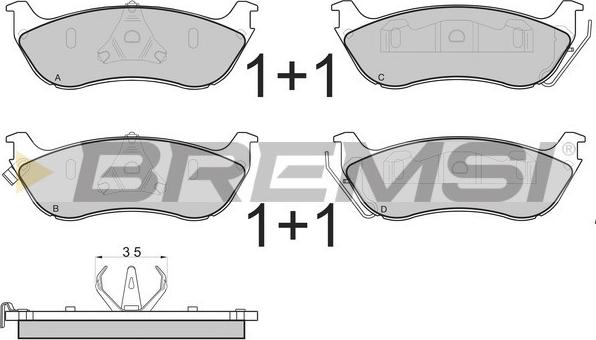 Bremsi BP2892 - Brake Pad Set, disc brake autospares.lv